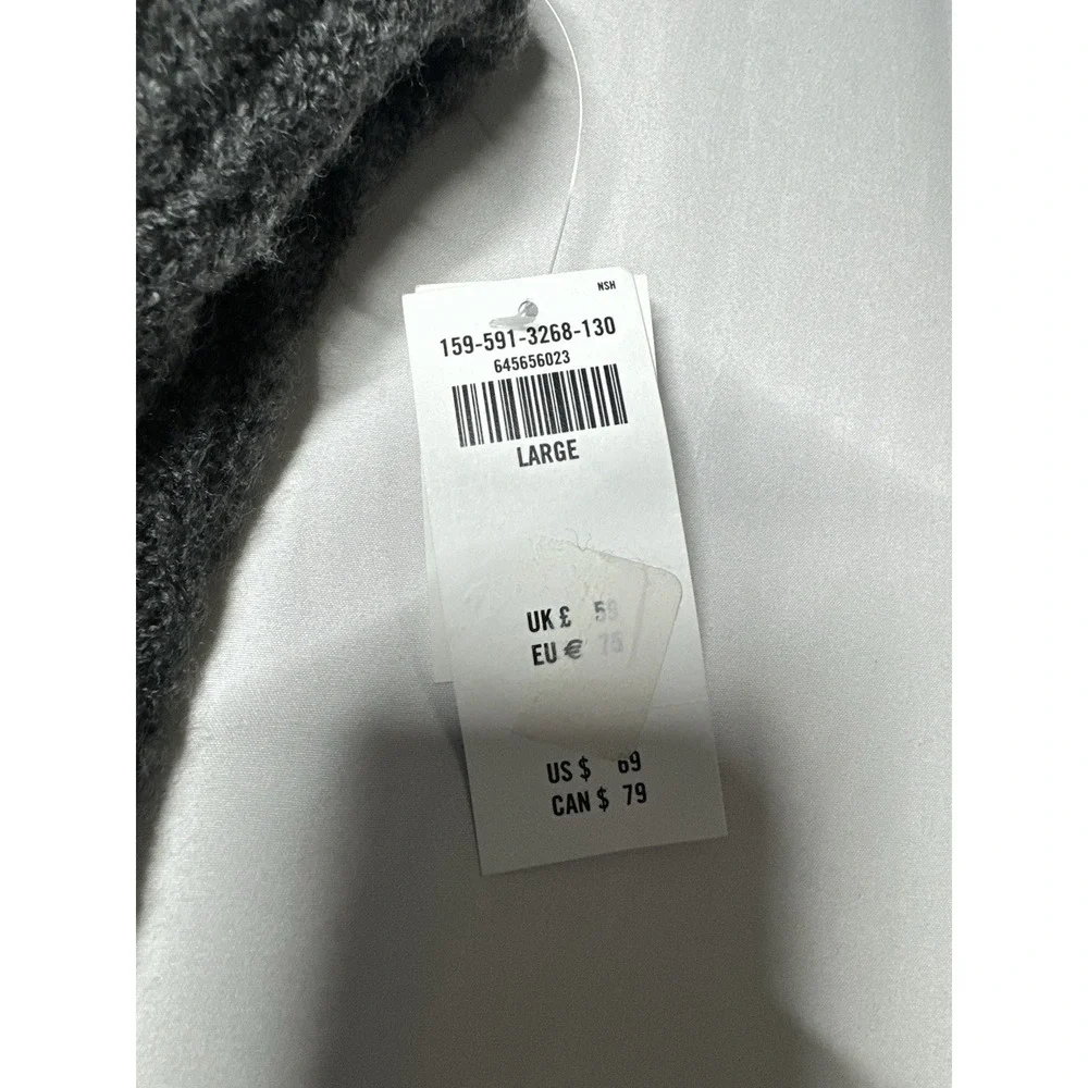 Abercrombie & Fitch NWT TurtleNeck Sweater Dress Womens L Gray‎ Long Sleeve Boho